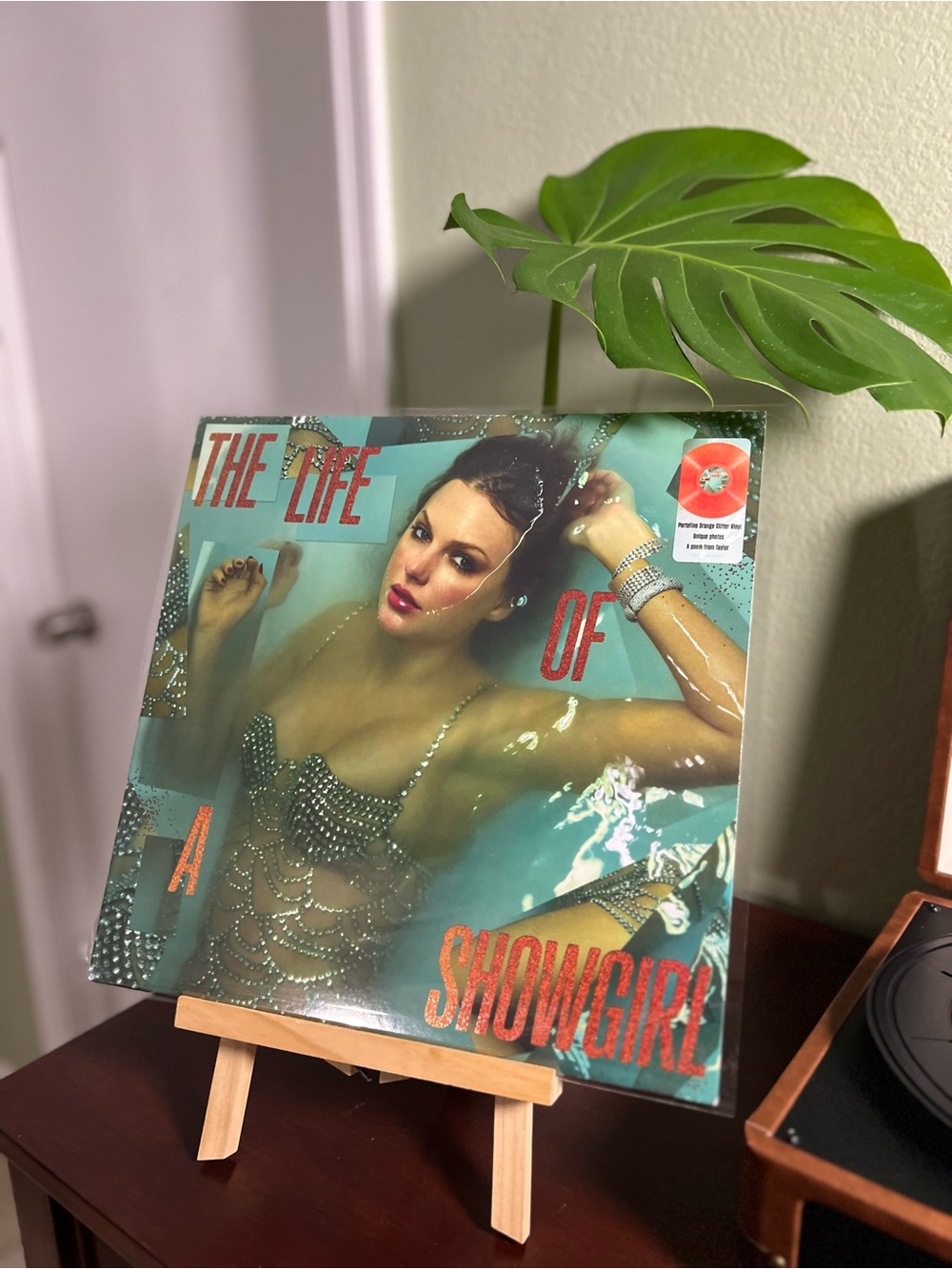 Taylor Swift The Life of a Showgirl Portofino Orange Glitter Vinyl NEW SEALED